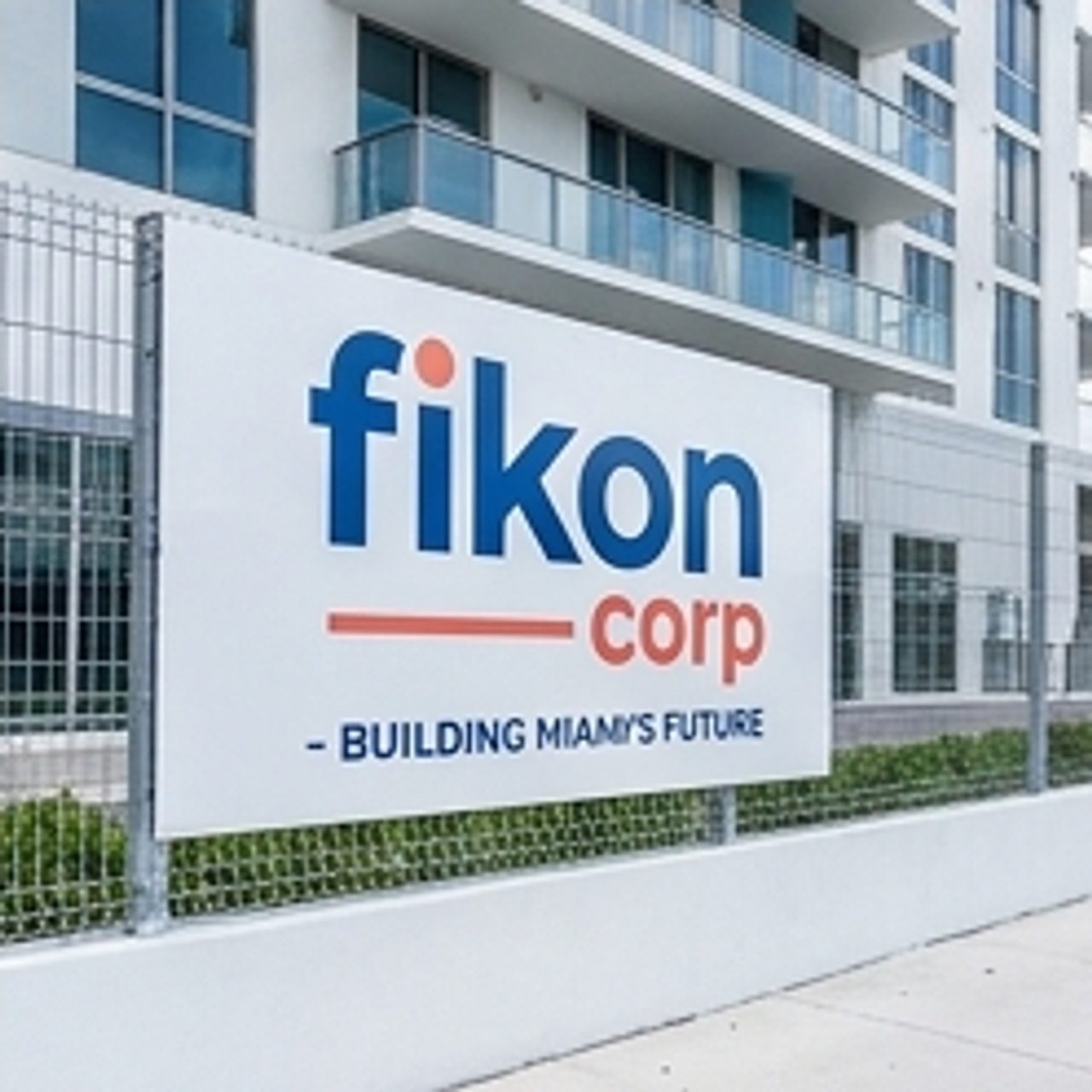 branded signage outside completed project